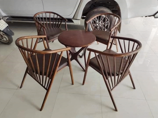 Bàn ghế gỗ cafe Genny