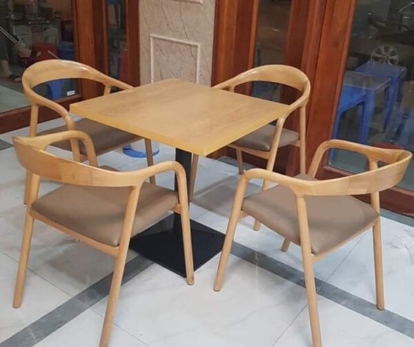 Bộ bàn ghế cafe gỗ Neva